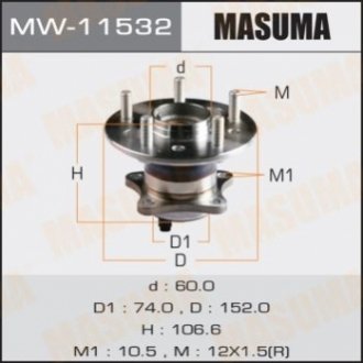 Ступица колеса Masuma MW11532