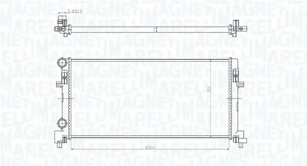 Радіатор системи охолодження MAGNETI MARELLI 350213166200 (фото 1)