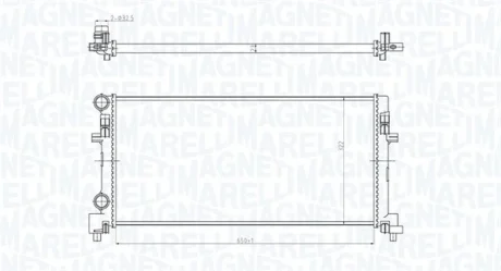 Радіатор системи охолодження MAGNETI MARELLI 350213166200
