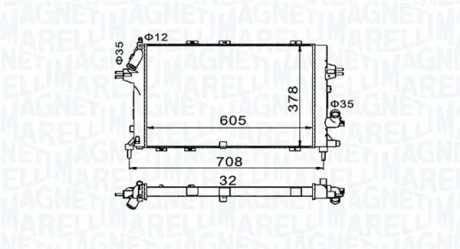 Радіатор системи охолодження MAGNETI MARELLI 350213153400
