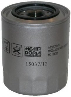 MEATDORIA MITSUBISHI Фильтр масла Lancer 1.8D,TD 87-, 2.0D,TD SHOGUN 2.5TD/L2000D/2 MEAT&DORIA 15037/12 (фото 1)