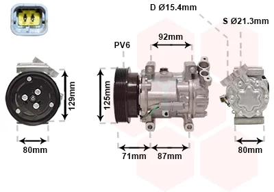 Компресор кондиціонера NISSAN QASHQAI/ RENAULT KANGOO 08 > 13 (вир-во) Van Wezel 4300K401