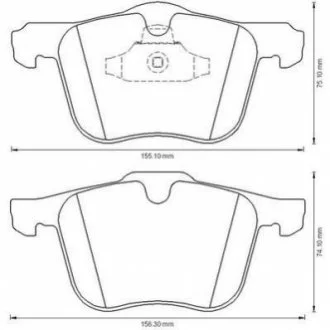 FORD гальмівні колодки передн.Galaxy,S-Max 08-,Volvo S60/80,V,XC 70 II 07- Jurid 573179J