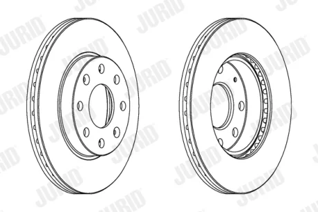 JURID CHEVROLET Диск тормозной передн.Aveo,Spark 02- Jurid 563019JC