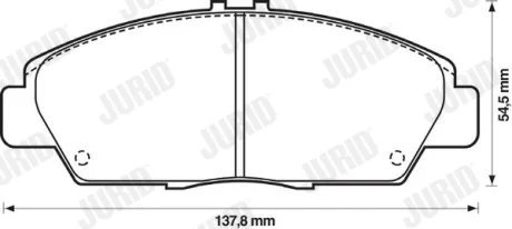JURID HONDA Гальмівна колодки передн.Accord 90- Jurid 572350J