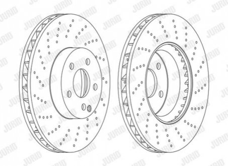 DB Диск гальмівний передн.W204 04- Jurid 562634JC-1