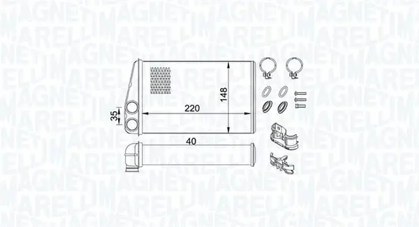 Радіатор печі MAGNETI MARELLI 350218438000 (фото 1)