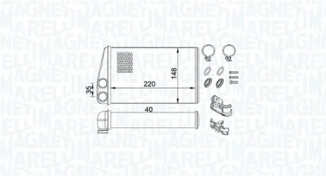 Радіатор печі MAGNETI MARELLI 350218438000