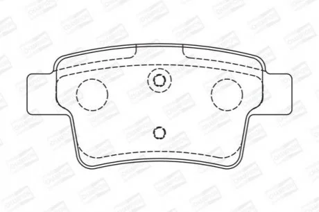 Колодки тормозные дисковые задние CITROEN C4 Grand Picasso I (UA_) 06-13, C4 Picasso I MPV (UD_) 06-15 CHAMPION 573194CH