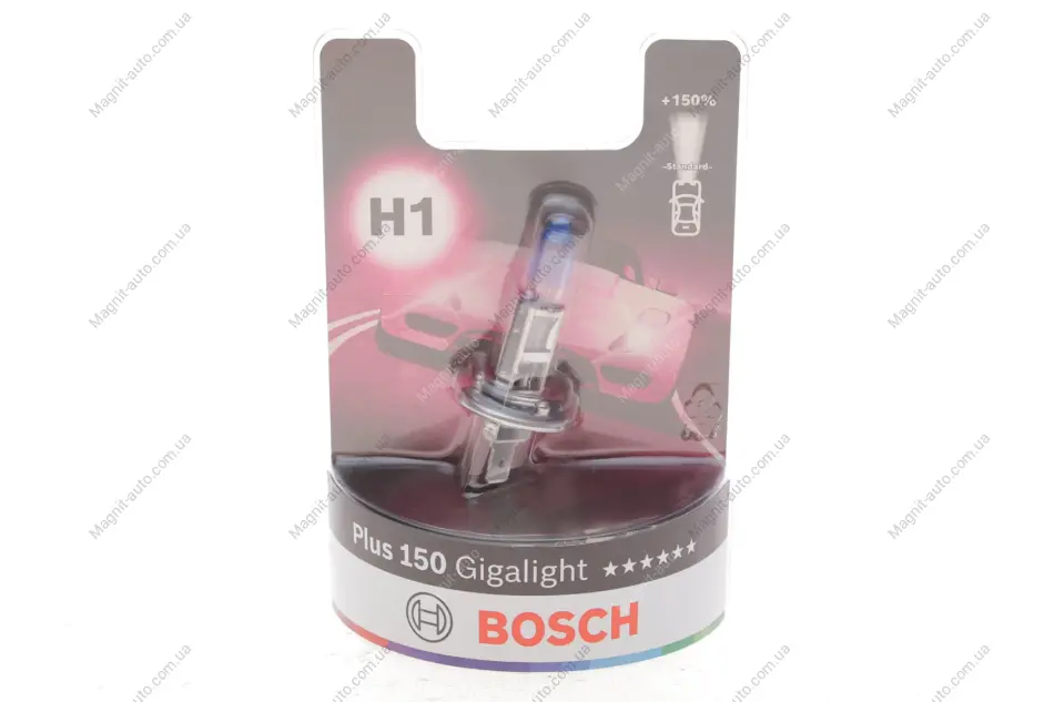 Лампа H1 12V 55W Plus 150 Gigalight - кратн. 10 шт BOSCH 1987301135 (фото 1)