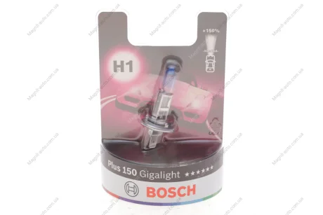Лампа H1 12V 55W Plus 150 Gigalight - кратн. 10 шт BOSCH 1987301135