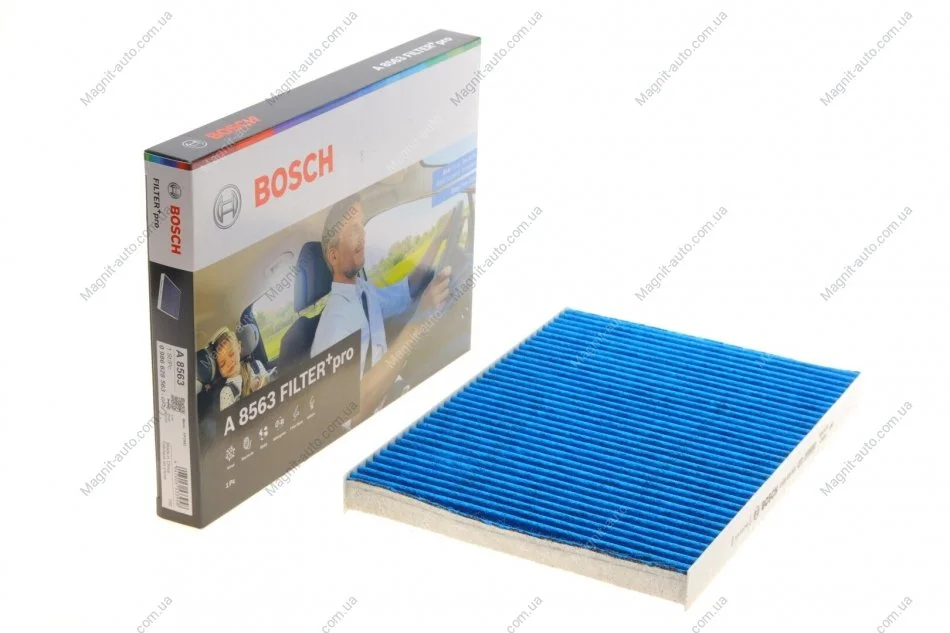 ФІЛЬТР САЛОНУ З АКТИВОВАНИМ ВУГІЛЛЯМ PRO BOSCH 0 986 628 563 (фото 1)