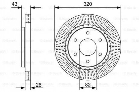 Диск гальмівний NISSAN/INFINITI Armada/Titan/QX56 \'\'F \'\'4,5-5,6 \'\'03>> BOSCH 0986479W45