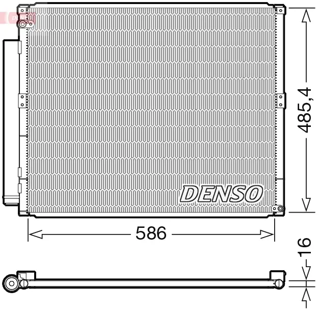 Конденсатор кондиционера TOYOTA Land Cruiser / Prado 3.0D 2002 - 2010 DENSO DCN50113 (фото 1)