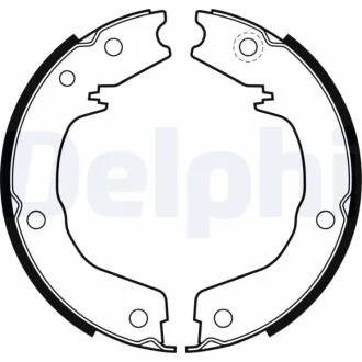 Колодки ручного тормоза (198x34) Subaru Tribeca 05-. Delphi LS2007