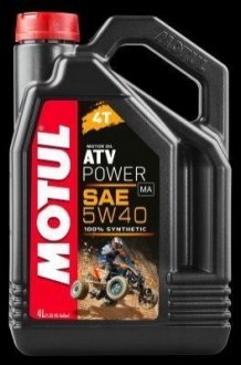 Масло моторное синтетическое "ATV Power 4T 5W-40", 4л Motul 105898