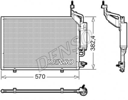 Конденсатор кондицiонера FORD Fiesta VI 1.0 2008 - DENSO DCN10050 (фото 1)