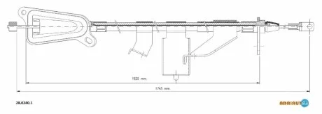 Трос гальмівний NISSAN X-Trail (T30) all LH03- ADRIAUTO 2802401