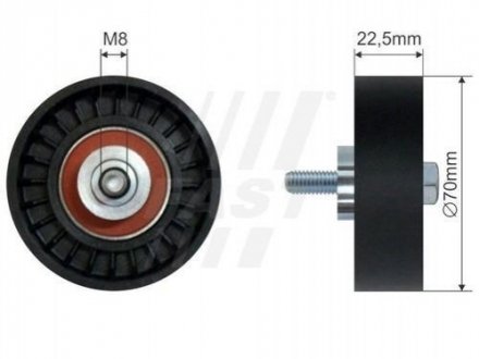 Timing belt tensioner pulley 2.8 jtd/3.0 d FAST FT44550