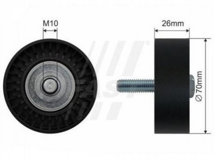 Micro belt tensioner pulley 1.6/2.0 mjtd FAST FT44530