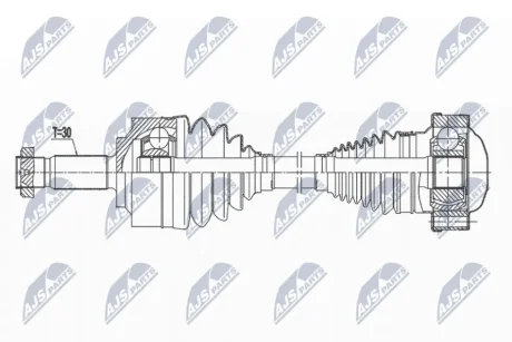 Приводной вал (полуось) mercedes vito атм,a6393300801 NTY NPW-ME-126