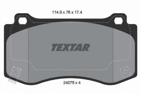 Колодки гальмівні дискові, комплект TEXTAR 2407501