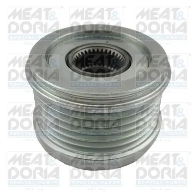 Шків генератора ALFA ROMEO GIULIETTA FIAT 500L, BRAVO, BRAVO II, CROMA, TIPO JEEP COMPASS, RENEGADE LANCIA DELTA III SUZUKI SX4 S-CROSS, VITARA 1.3-2.0D 06.05- MEAT&DORIA 45225 (фото 1)