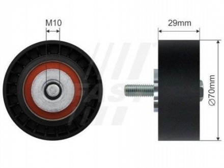 Micro belt tensioner pulley 2.3jtd FAST FT44575 (фото 1)