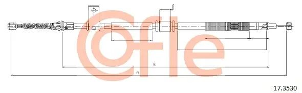 Трос, стояночная тормозная система COFLE 92.17.3530 (фото 1)