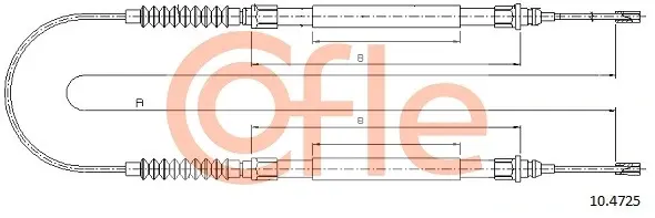 Трос, стояночная тормозная система COFLE 92.10.4725 (фото 1)