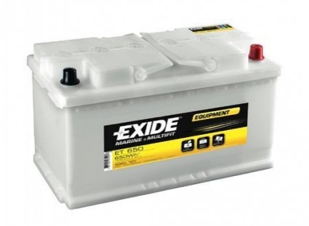 Стартерная аккумуляторная батарея EXIDE ET650 (фото 1)