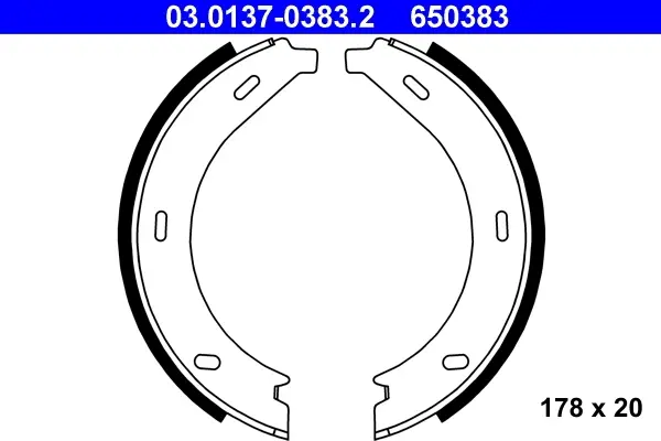 Комплект тормозных колодок ATE 03.0137-0383.2 (фото 1)