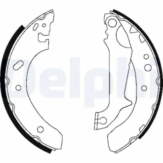 Тормозная колодка FORD ESCORT VI, FIESTA V, FIESTA VI, FOCUS C-MAX, FOCUS I, FOCUS II, FUSION, KUGA I, MONDEO I, MONDEO II, TRANSIT, TRANSIT CONNECT FORD USA CONTOUR 1.25-2.4D 01.93-04.17 Delphi LS1683