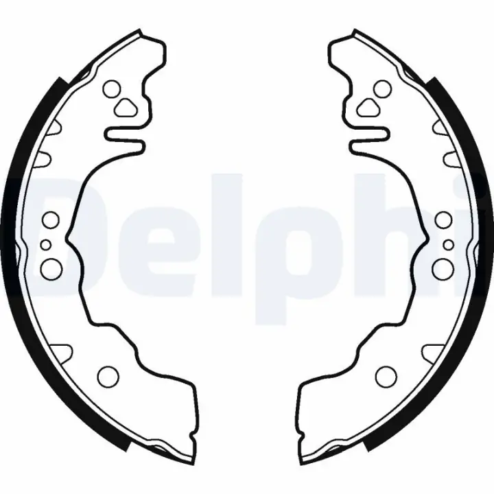Тормозная колодка DAIHATSU CUORE VII, MATERIA, SIRION SUBARU JUSTY IV 1.0-1.5LPG 01.05- Delphi LS2023 (фото 1)