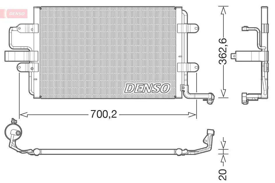 Конденсатор, кондиционер DENSO DCN32022 (фото 1)
