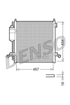 Конденсатор, кондиционер DENSO DCN45001 (фото 1)