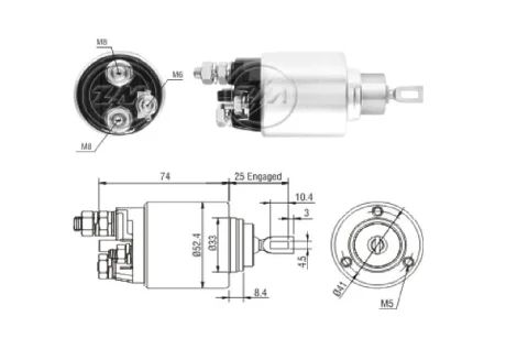 Реле втягуюче стартера ERA ZM1381