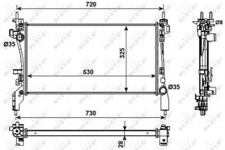 Датчик ABS, передний NRF 53982