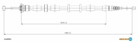 Трос ручного тормоза ADRIAUTO 1102781