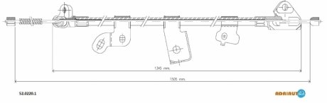 Трос ручного тормоза ADRIAUTO 5202201