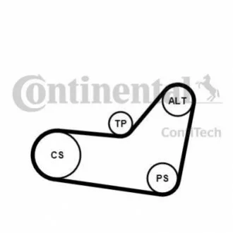 Комплект (ремінь + ролики) Contitech 6PK 1080K2