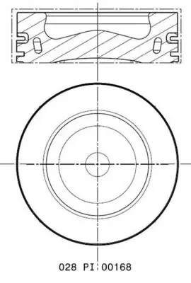 Поршень двигуна MAHLE / KNECHT 028 PI 00168 000 (фото 1)