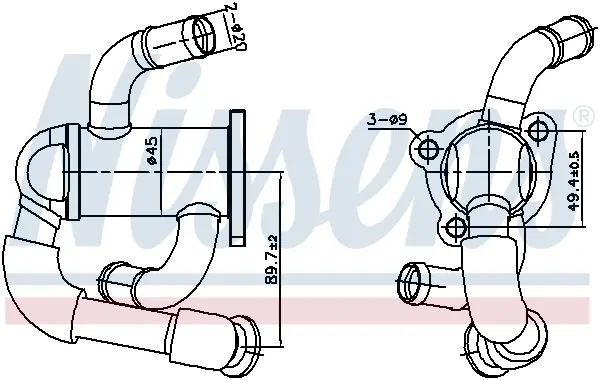 Радіатор рециркуляції ВГ COMBO/CORSA/MERIVA A 1.3 CDTI 04- NISSENS 989433 (фото 1)
