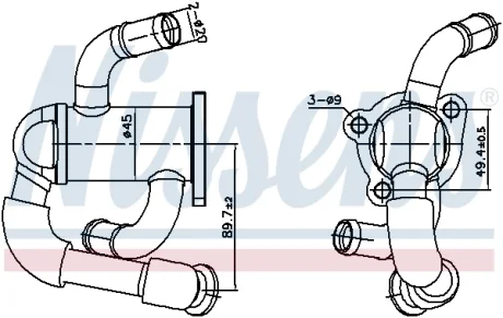 Радіатор рециркуляції ВГ COMBO/CORSA/MERIVA A 1.3 CDTI 04- NISSENS 989433