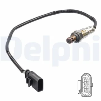 Лямбда-зонд (кількість дротів 4, 550мм) AUDI A1 SEAT IBIZA IV, IBIZA IV SC, IBIZA IV ST, TOLEDO IV SKODA FABIA III, FABIA III PRAKTIK, RAPID VW POLO V 1.0 08.14-12.22 Delphi ES21278-12B1