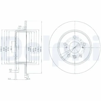 Комплект тормозных дисков (2 шт) задн лев/прав LEXUS ES, RX TOYOTA CAMRY, HARRIER, HIGHLANDER / KLUGER, VISTA / CAMRY 2.0-3.0 07.90-05.07 Delphi BG3183