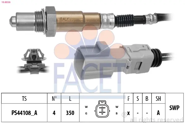 Датчик кисню (лямбда-зонд) Toyota Auris, Corolla, Avensis, Hilux/Lexus RX II, III, IV Facet FACET 10.8556 (фото 1)