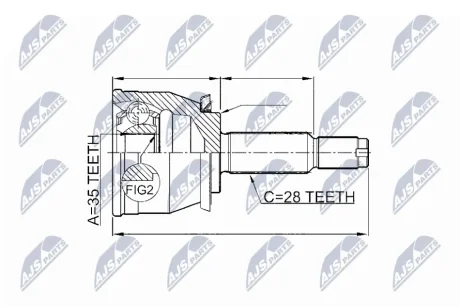 Шрус півосі NTY NPZ-DW-026
