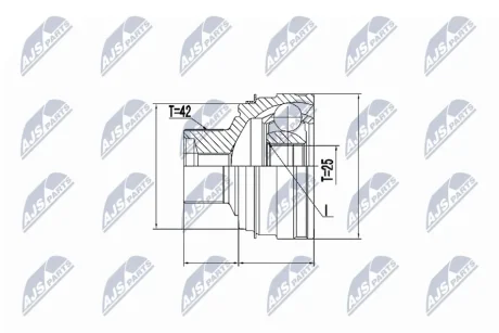 Автозапчастина NTY NPZ-AU-055