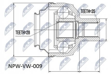 Автозапчастина NTY NPW-VW-009